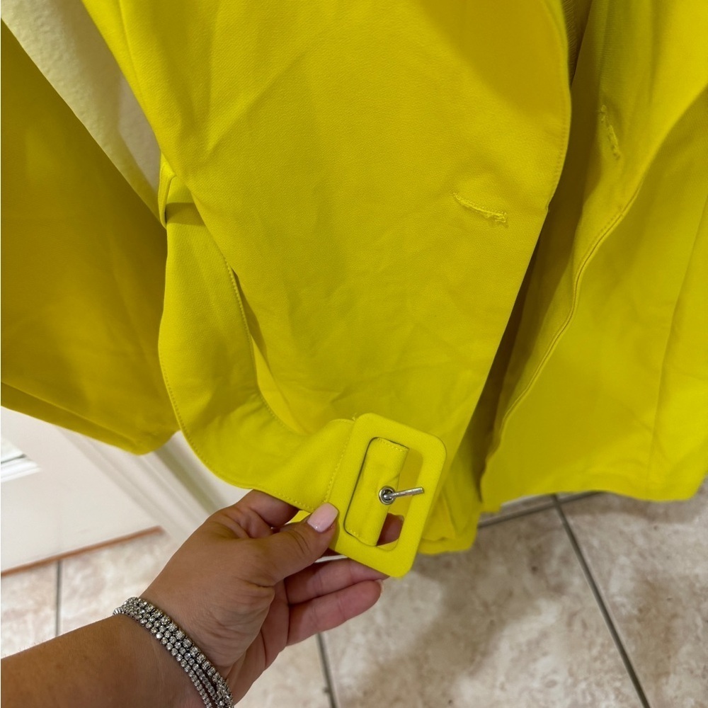 NEW Lime Green Lightweight Trench Style Jacket - Picture 8 of 11